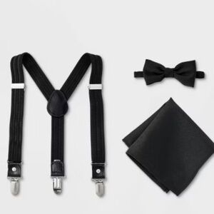 NWT Cat & Jack Boys Classic Tuxedo Accessory Set Formal Wedding Ring Bearer‎